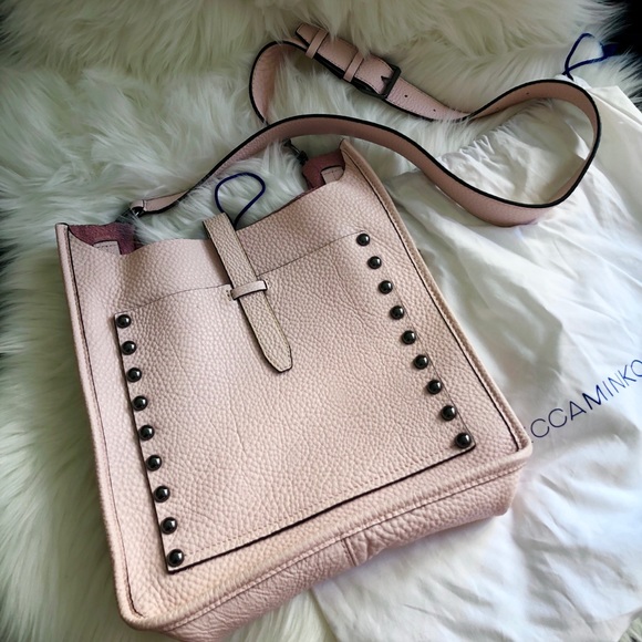 Rebecca Minkoff Pink Leather Saddle Bag - Picture 1 of 8
